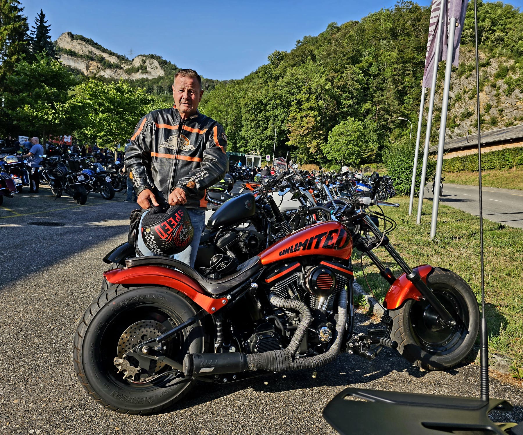 Harley Davidson Custom Bike Chopper, Arboldswil